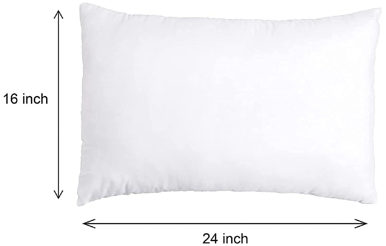 Microfiber Soft White Pillows For Sleeping, Size - 16 X 24 Inch | Bed Pillow, Neck Support, Premium Sleeping Pillow | Durable Construction For Long-Lasting Use - Set Of 4