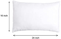 Microfiber Soft White Pillows For Sleeping, Size - 16 X 24 Inch | Bed Pillow, Neck Support, Premium Sleeping Pillow | Durable Construction For Long-Lasting Use - Set Of 4