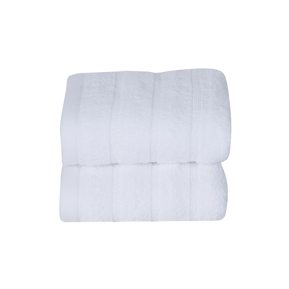 Maspar 100% Cotton Casper Hand Towel 500 Gsm (White) - 2 Pcs