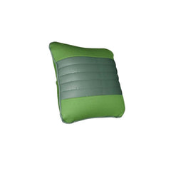 Memory Foam Square Cushion Insert Pillow Filler, Green - 13 X 13 Inch | For Back Support & Back Pain Relief With Leather Outer Cover | Portable, Removable Cover, Long Lasting - Set Of 2