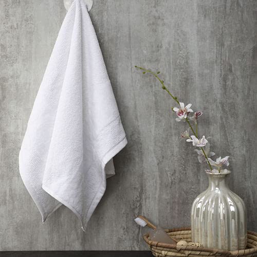 Av DéCor Cotton Hand Towel 2400 Gsm | Hand Towel For Hotel ,Gym , Spa & Home Use Set - White (12 Piece)