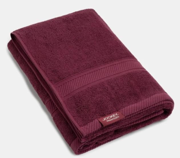 Jockey Cotton T101 Ultrasoft & Durable Terry Bath Towel 500 Gsm (Burgundy)