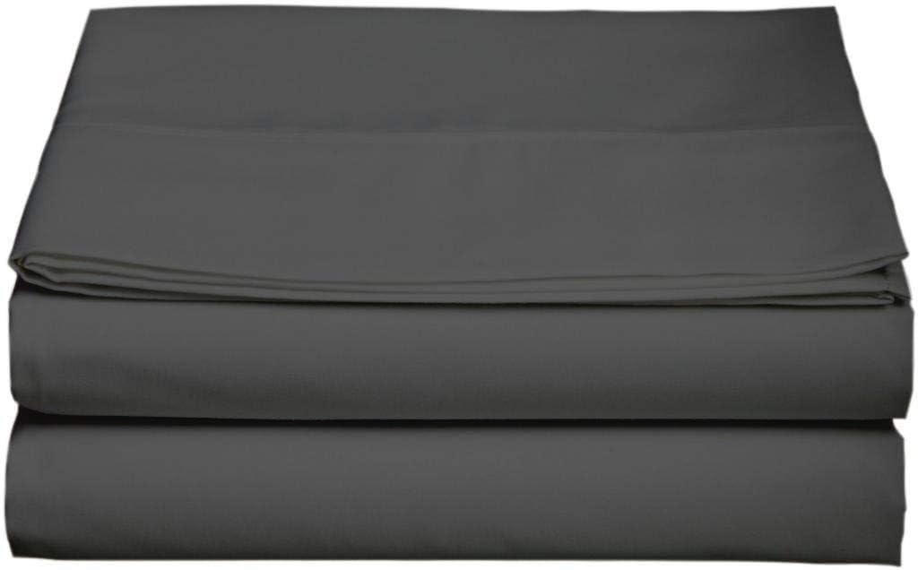 Single Bedsheets Size - 60 X 90 Inches, Dark Grey | 750 Thread Count Sateen Finish Luxuries - Ideal For Guest Room, Hotel Quality | 1 Piece Bed Sheet
