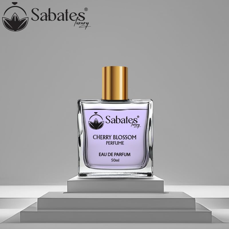 Sabates Cherry Blossom Eau De Parfum 50ml 1.6 Fl.oz. | Women’s Premium Perfume | Long Lasting, Floral, Fruity, Musk