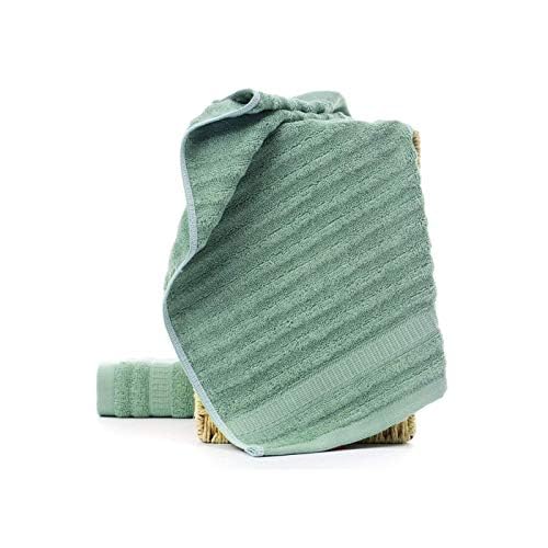Mush Bamboo Hand Towels 600 Gsm | 100% Bamboo Gym Towel For Men & Women Workout Ultra Soft, Absorbent & Quick Dry Towel (Cream & Green)- Set Of 2