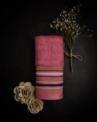 Mush Designer Bamboo Face Towel 600 Gsm | Ultra Soft, Absorbent & Quick Dry Face Towel - Ruby Red (Set Of 3)