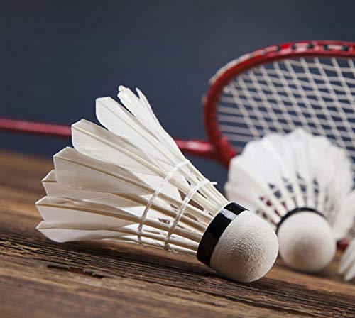 Spocco Tournament Grade Impact Badminton Shuttlecocks Advanced Duck Feather , Speed 76 | White , Pack Of 10