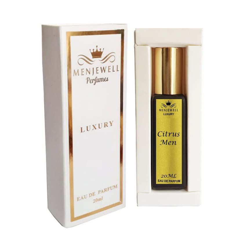 Menjewell Citrus Men Eau De Parfum 20ml 0.67 Fl.oz. Masculine Fragrance | Long Lasting | Travel Friendly Mini Perfume Lightweight