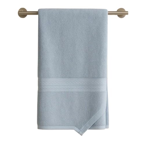 Essencenest Ultra-Soft Bamboo Fiber Bath Towel 450 Gsm, Eco-Friendly, Antibacterial & Antifungal (Blue)