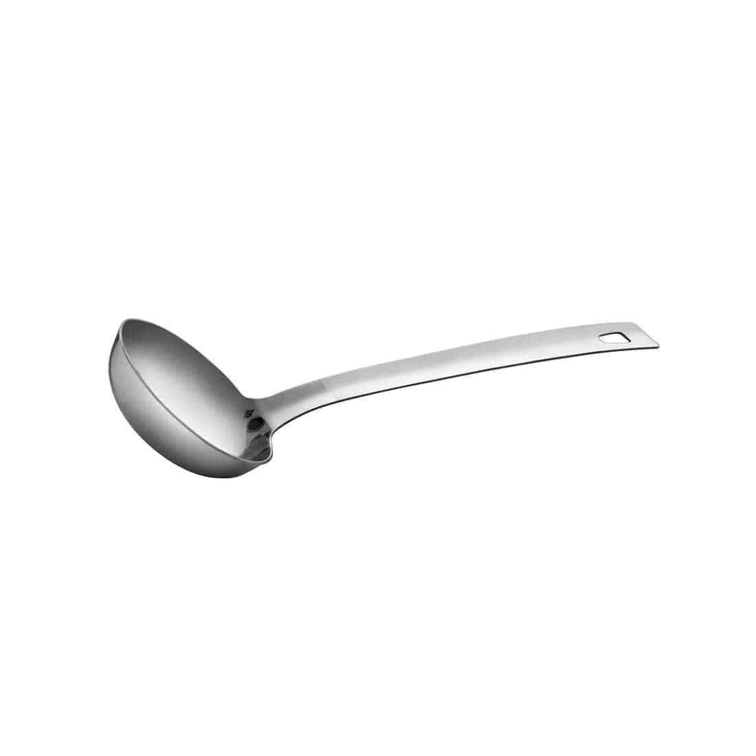 Silver Stainless Steel Ladle, 33cm | Durable, Rust Free & Dishwasher Friendly - Stainless Steel Chamcha