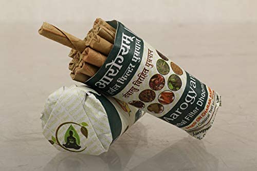 Aarogyam Herbals Tobacco & Nicotine Free Herbal Beedi - Pack Of 20 Bundles 400 Beedi'S In One Pack