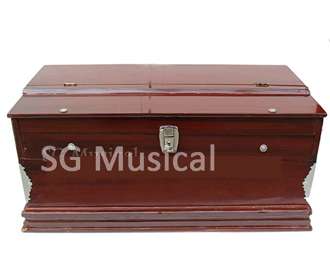 Musical Instrument Harmonium - 39 Keys, Double Bellow, Two Reeds (Base- Male), Without Stopper | Tuning 440 Standard Pitch