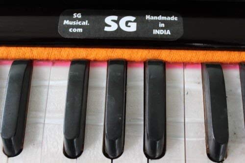 Musical Instrument Harmonium - 7 Stopper, Double Bellow, Two Reeds (Base- Male), 39 Smooth Conditioned Keys | Two Side Carry Handle