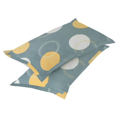 100% Cotton Bedsheet For Double Bed With Two King Size Pillow Covers | 90 X 90 Inches, Grey & Beige | Premium Super Soft Super Cotton Bedsheet