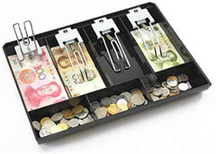 Abs Plastic Cash Drawer, 4 Cash & 3 Coin Organizer For Supermarket, 7 Slot, 32.2 X 3.5 X 24.5 Cm, Colour - Black Special Feature - Durable