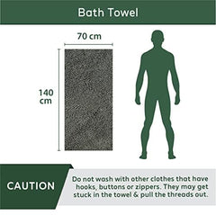Heelium Bamboo Bath Towel | 3x Softer & Quick Drying 400 Gsm (Grey)