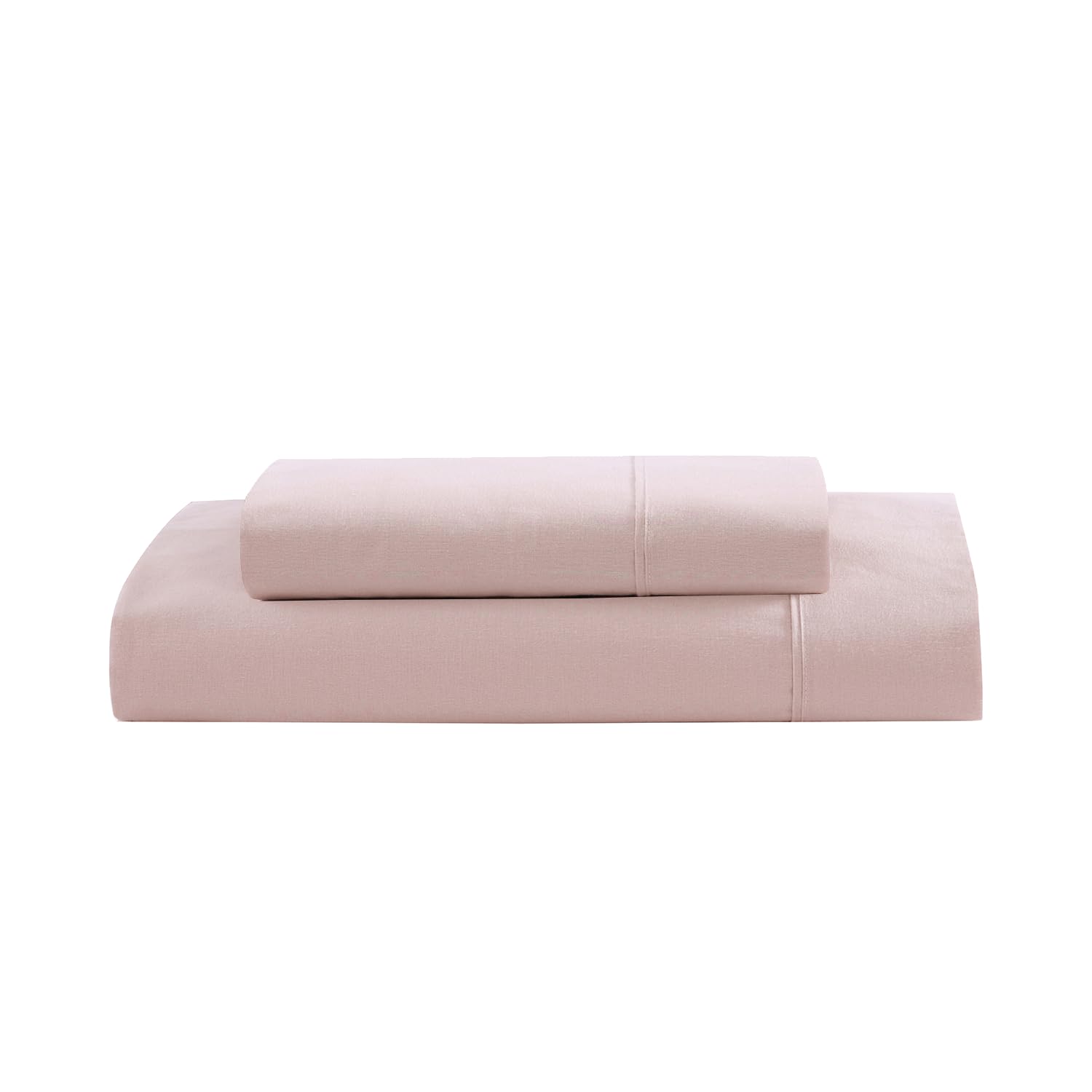 Breathable Cotton Flat Bedsheets With Pillow Cover - 60 X 90 Inches, Sepia Rose | Looking For Everyday Bedding | Softness Every Night | 144 Thread Count