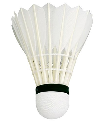 PR Professional Badminton Feather Shuttlecocks | White , Pack Of 20