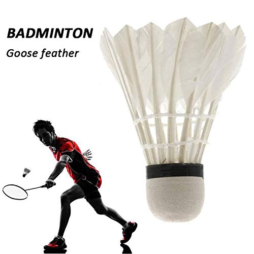 Spocco Tournament Grade Impact Badminton Shuttlecocks Advanced Duck Feather , Speed 76 | White , Pack Of 10