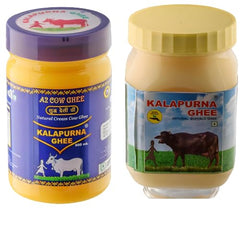 Pure Premium Desi Cow & Buffalo Ghee By Kalapurna Ghee | Delicious & Nutritious Healthy Desi Ghee For Sweets | 1 Litre (500ml * 2) 33.8 Ounce | Combo Pack