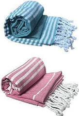 Rosslyn Bath/Beach Towel 700 Gsm | Ultra Soft, Absorbent & Quick Dry Bath Towel (Pink & Green) - 2 Pcs