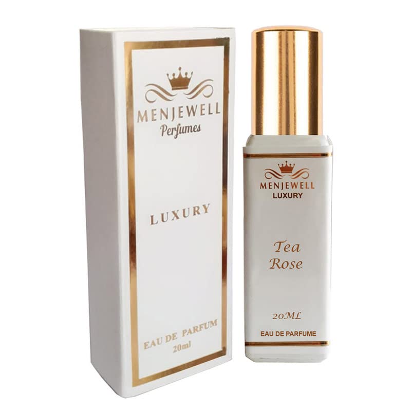 Menjewell Luxury Tea Rose Eau De Parfum For Women 20ml 0.67 Fl.oz. Mini Perfume Lightweight Spray