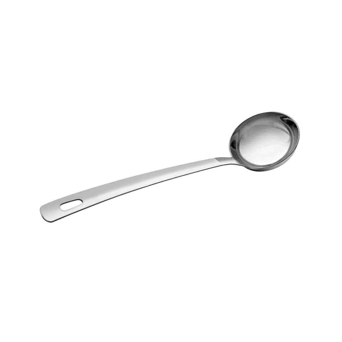 Silver Stainless Steel Ladle, 33cm | Durable, Rust Free & Dishwasher Friendly - Stainless Steel Chamcha