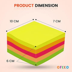 Self Sticky Note - Pack Of 5 Color X 400 Sheets | Suitable For Reading, Study, Office, School
