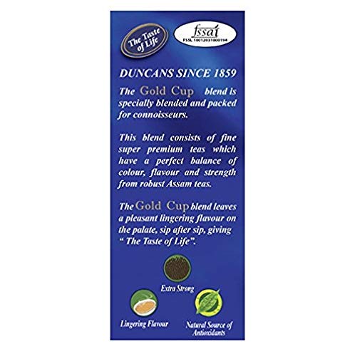 Duncans Fine Super Premium Gold Cup Tea - Pack Of 3 X 500gm, 17.6 Ounce Each | CTC Extra Strong Black Tea - Medium Caffeine Chai Patti
