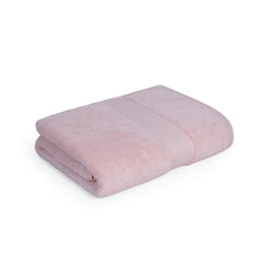 Feather & Spun Organic Cotton Bath Towel 650 Gsm | Lavender Fragrance Gots Certified Anti Microbial Fade Resistant Double Needle Stitch Towel (Velvet Rose)
