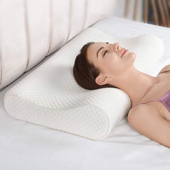 Contour Memory Foam Pillow, Orthopedic Pillows For Sleeping, White | Pillows For Neck Pain Relief, Ergonomic Cervical Pillows | For Side & Back Sleepers, Breathable, Adjustable Pillow