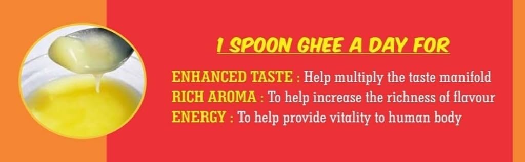 Natural Premium Desi Ghee By GillAcres | Highly Nutritious & Healthy Desi Ghee Helps Keep Your Boost Energy | (500ml) 16.9 Ounce | Jar Pack