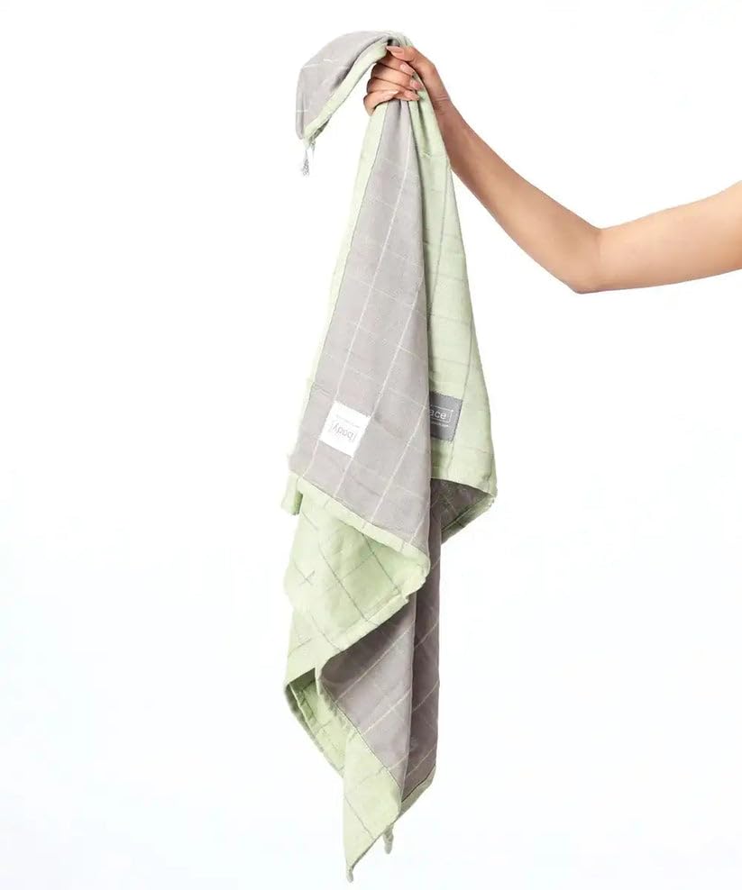 Doctor Towels, Banana Double Cloth Bath Towel, Super Soft & High Absorbency Towels For Sensitive Skin, Quick Dry Towels For Bath Large Size Pack Of 2 (Blue & Green)