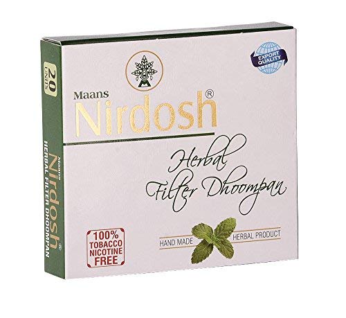 Herbal Filter Dhoompan Cigarette For Quit Smoking - Pack Of 2X 20 Cigarette Sticks | No Addiction Handmade Herbal Cigarette - Tobacco & Nicotine Free