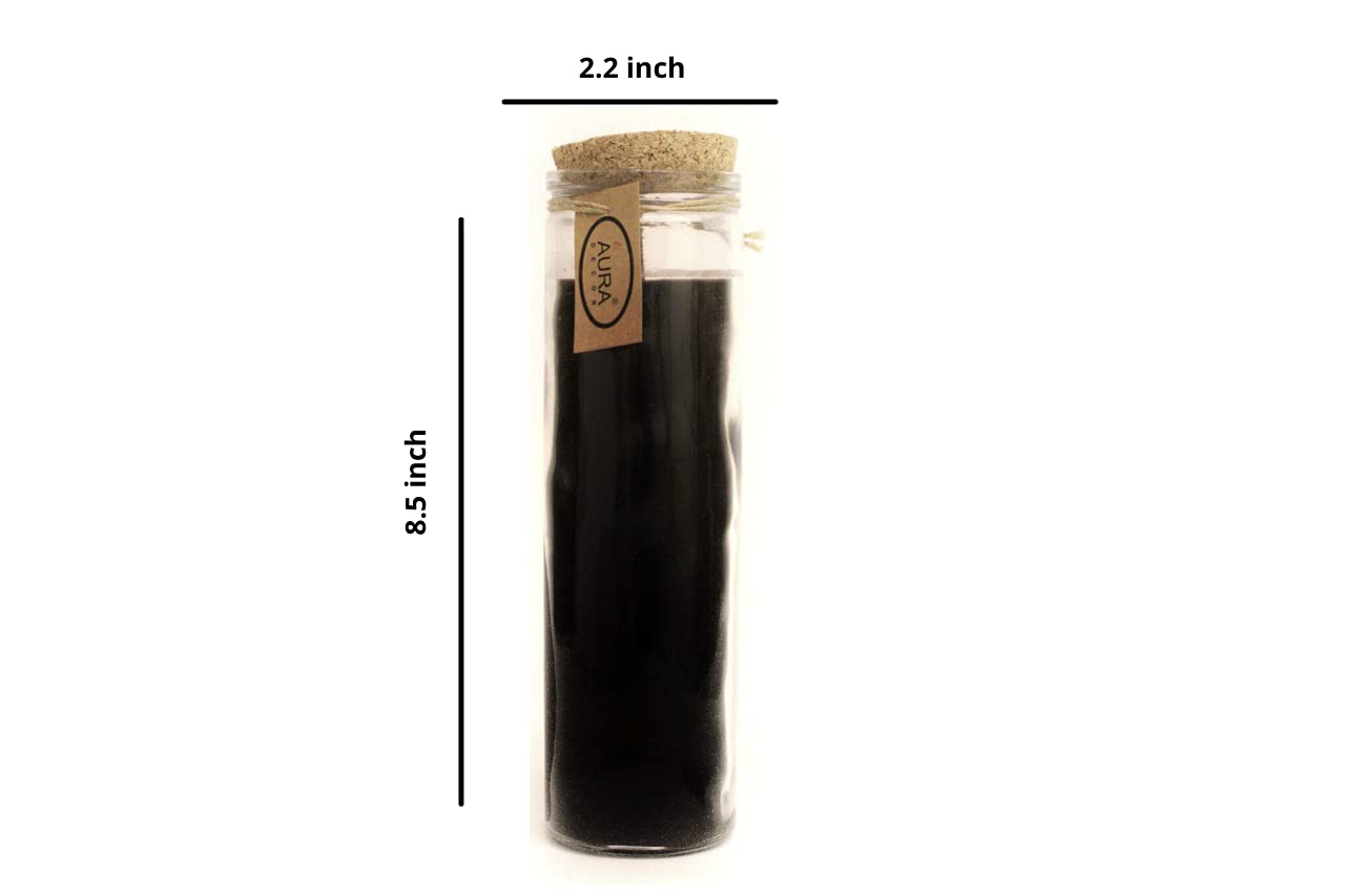 BLACK CHRISTMAS CHURCH JAR CANDLE WITH CORK LID | 120 HOUR BURNING TIME