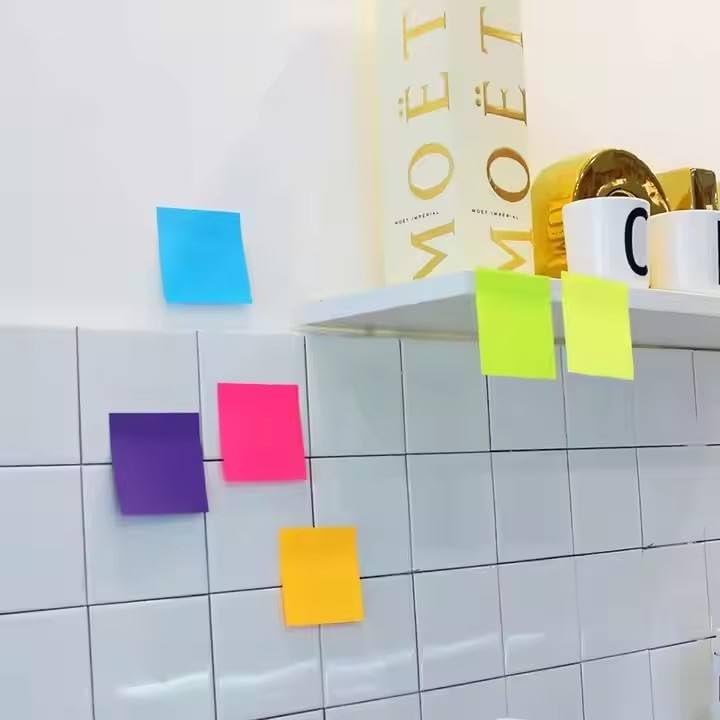 Single Color Sticky Notes – 50 Sheets | Residue-free Memo Pads | For Study & Office Use (Pack-1)