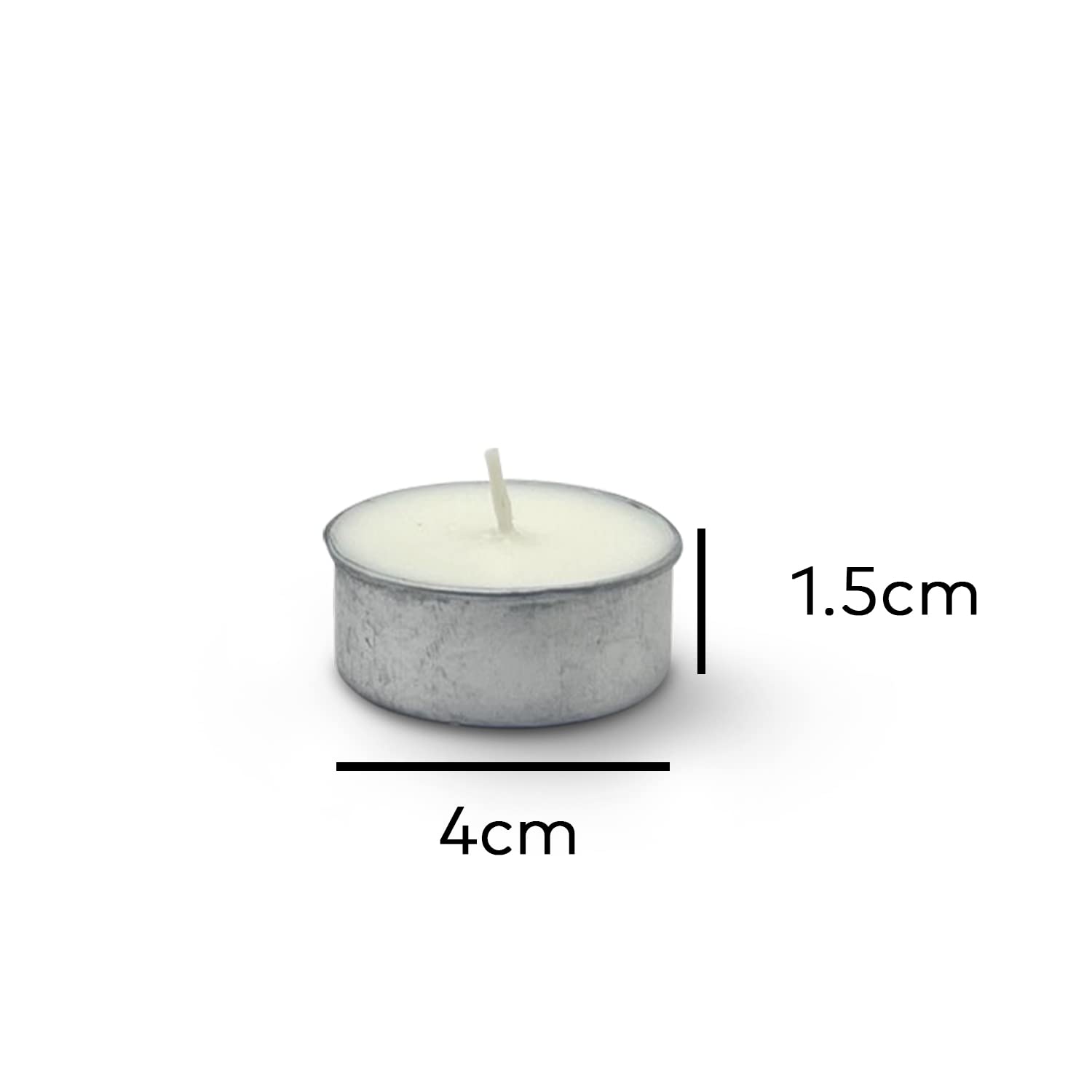 NATURAL TEALIGHT CANDLE | PURE SOY WAX 15GM | PACK OF 6 BURNING TIME 5 HR