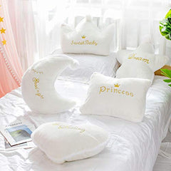 Polyester Cot Cushion Pillow, Bed & Sofa Pillow, White Color - 35 X 35 Cm | Super Soft Cushions, Washable, For Living Room, Kids Room, Bed Room - Pack Of 1