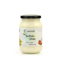 100% Natural Buffalo Cow Ghee By Kasutam | High In Vitamins, Minerals Healthy Desi Cow Ghee Perfect For Body Health | (1 Litre) 33.8 Ounce | Jar Pack