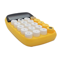 Onprix 10-digit Scientific Mechanical Calculator Large LCD Display Office Calculators Cute Calculator Desktop Financial Office Calculator (14.8 X 9.2 Cm) (Yellow)