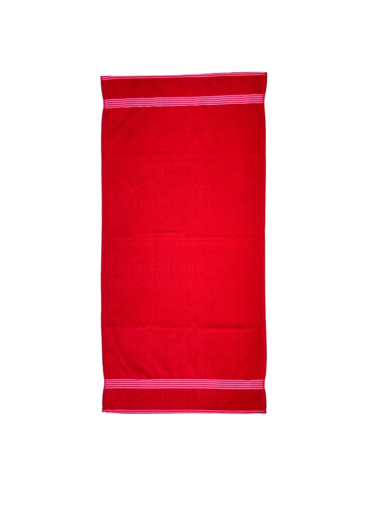 Space Fly Cotton Luxury Large Size Bath Towel 500 Gsm (Red)