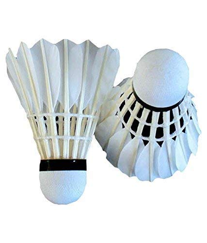 Yashvin Badminton Feather Shuttlecock , Perfect For Competition And Training , Especially For Professionals | White , Pack Of 10