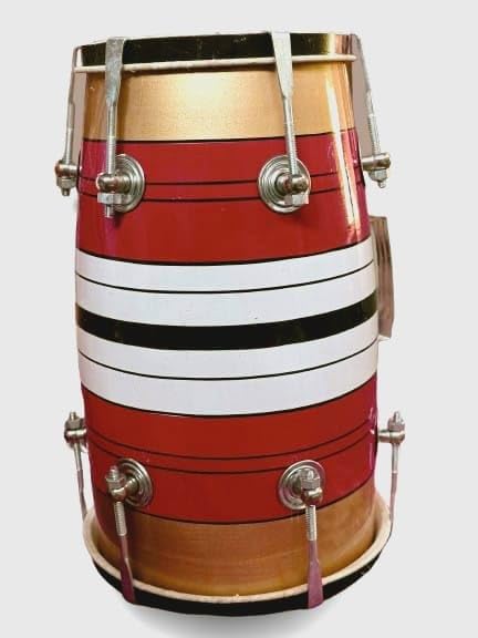 Musical Instrument Baby Dholak Drum Nuts & Bolt - Multicolor | Perfectly Symmetric Round Dholak - Dholak For Festival, Wedding, Satsang | Punjabi Dhol Drum, Housewarming Gifts