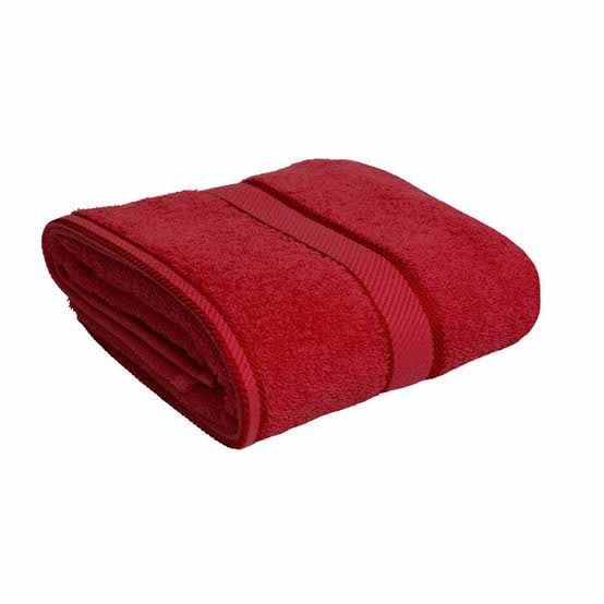 Bezzilish Home Extra Large Egyptian Cotton Bath Towel 600 Gsm | Soft Fabrics For Men & Women (Red)