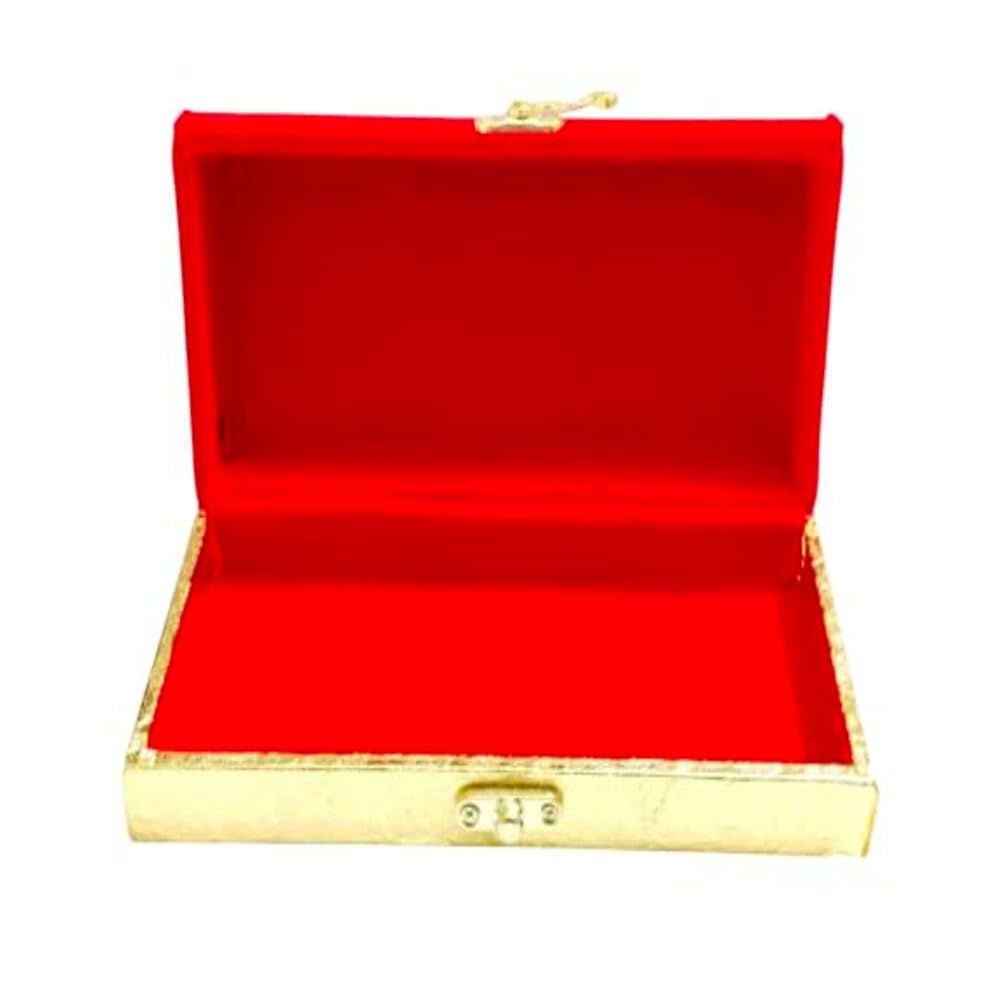 Handmade Multipurpose Box, Cash Box, Gaddi Box, Jewellery Box, Shagun, Gift Box Shagun, Colour - Red, Material - Wood