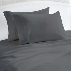100% Microfiber Double Bedsheet With 2 Pillow Cover - 90 X 100 Inches, Dark Grey | Luxury & Durability | Lightweight Fabric Suitable For Warmer Seasons & Less Chilly Nights