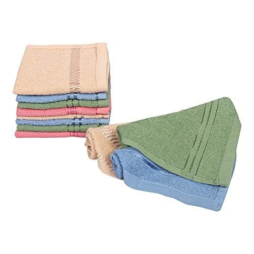 100% Cotton Plain Mini Face Towels 720 Gsm | Ultrasoft & Absorbent Hand Towel (Multicolor)- Set Of 6