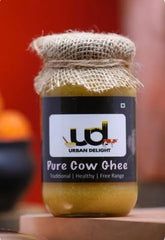 Organic Pure Cow Ghee By Urban Delight | Rich In Protein Fiber Healthy Desi Ghee Good For Dishes | (500ml) 16.9 Ounce | Jar Pack