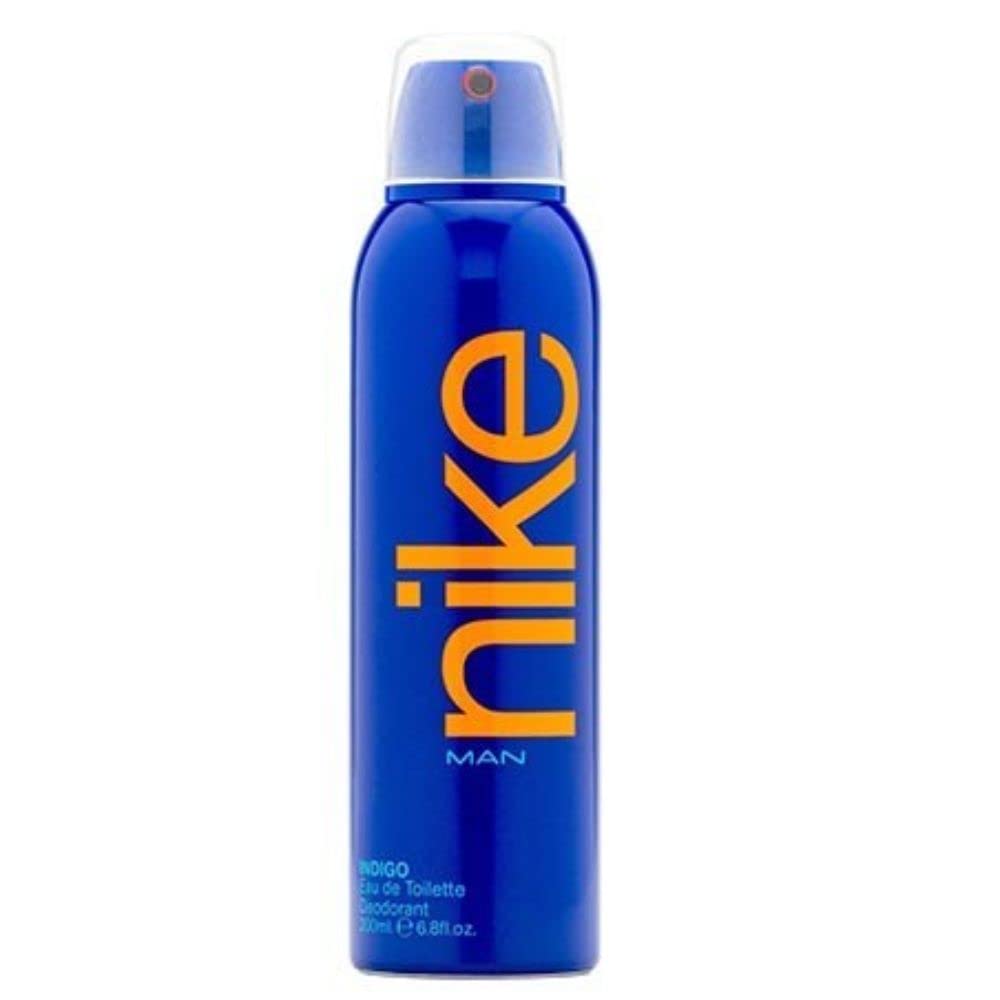 Nike Indigo Eau De Toilette Deodorant Body Spray 200ml 6.7 Fl.oz. | Perfect Gift For Boyfriend | Long Lasting Fragrance