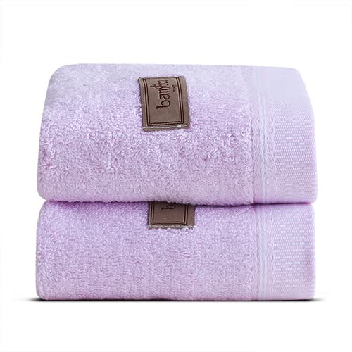 Spread Spain 100% Bamboo Face Towel 360 Gsm | Ultra Soft Absorbent, Quick Dry Towels For Facewash, Gym, Sports, Travel, Suitable For Acne Prone Skin | Pack Of 2 (Lavender)